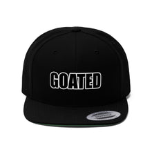 Load image into Gallery viewer, GOATED Black Flat Bill hat