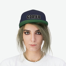 Load image into Gallery viewer, GOATED Black Flat Bill hat